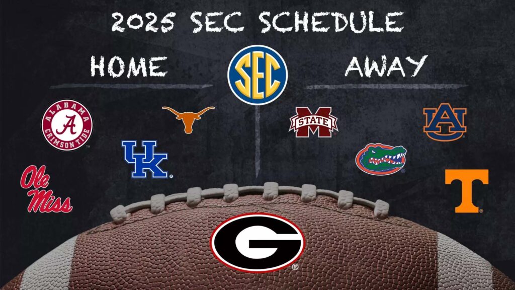 Georgia Bulldogs Home and Away Schedule 2025